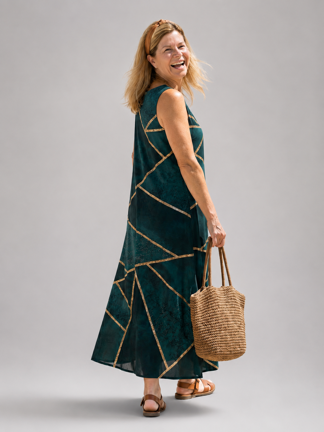Elara | Vestido midi Calm Tide