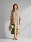 Christa | Vestido midi de rayas