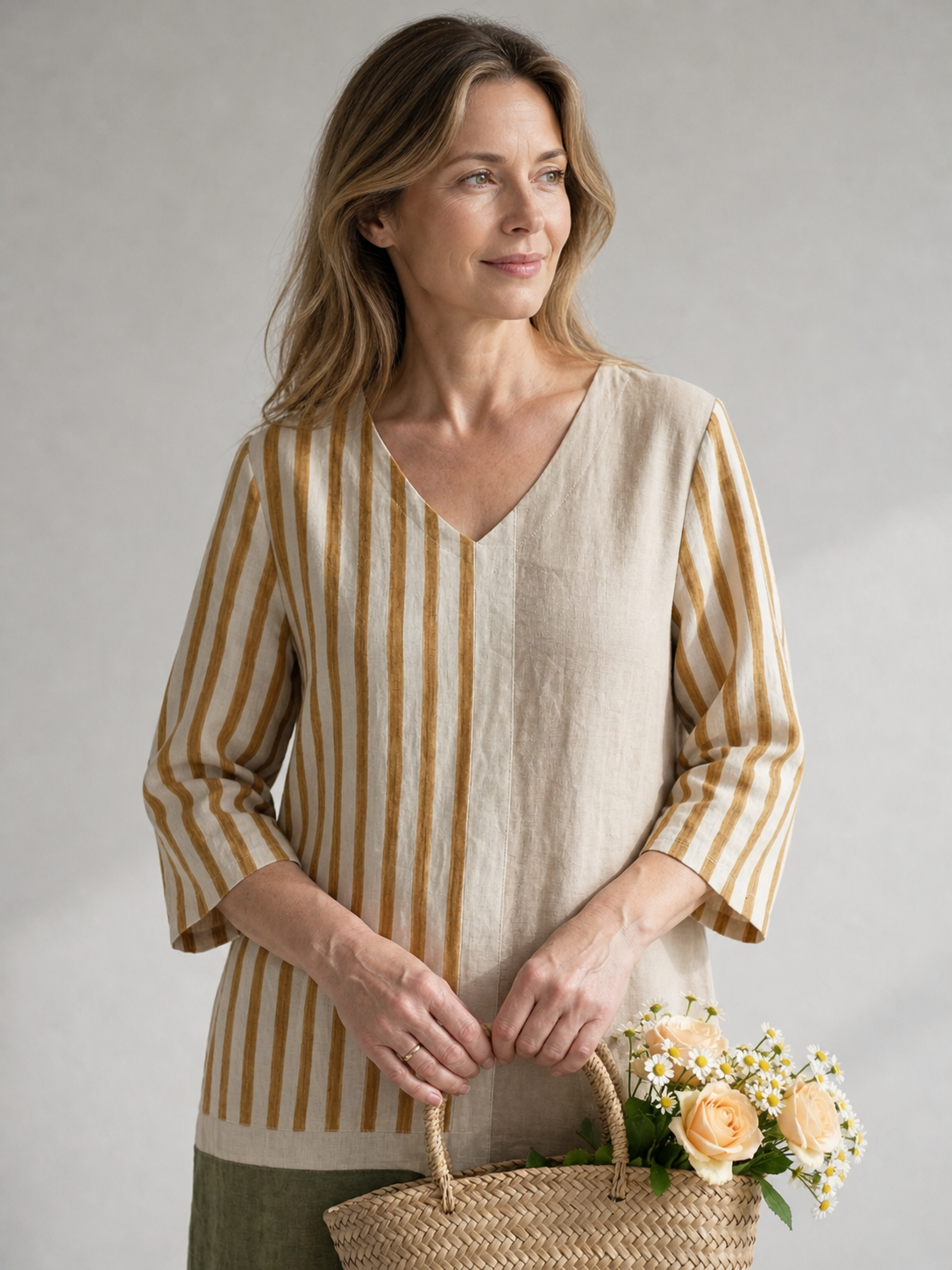 Christa | Vestido midi de rayas