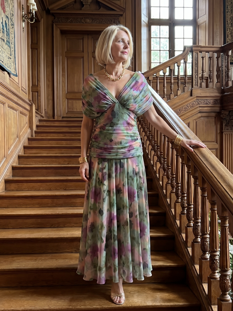 Silke | Vestido midi de hombros descubiertos