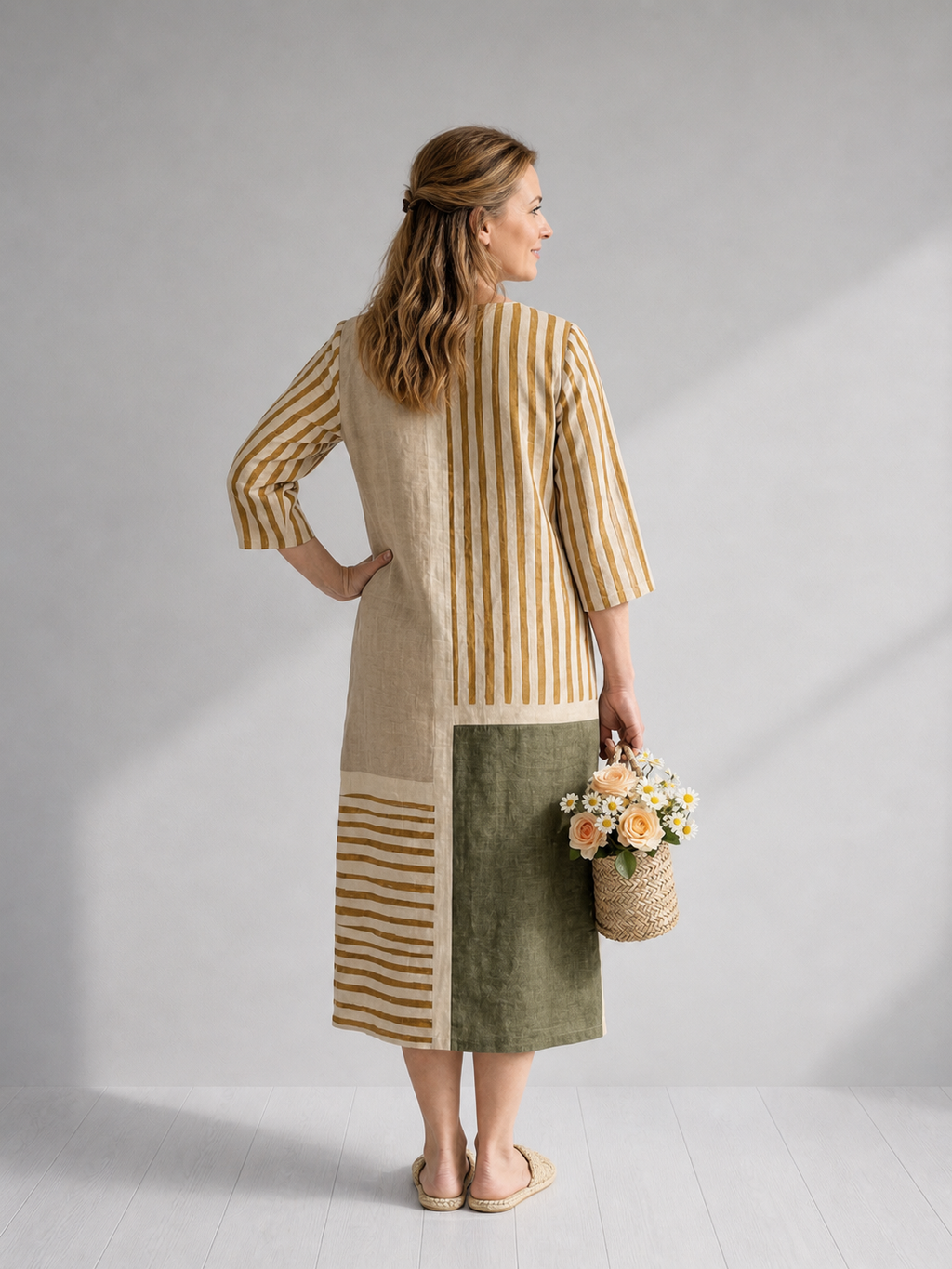 Christa | Vestido midi de rayas