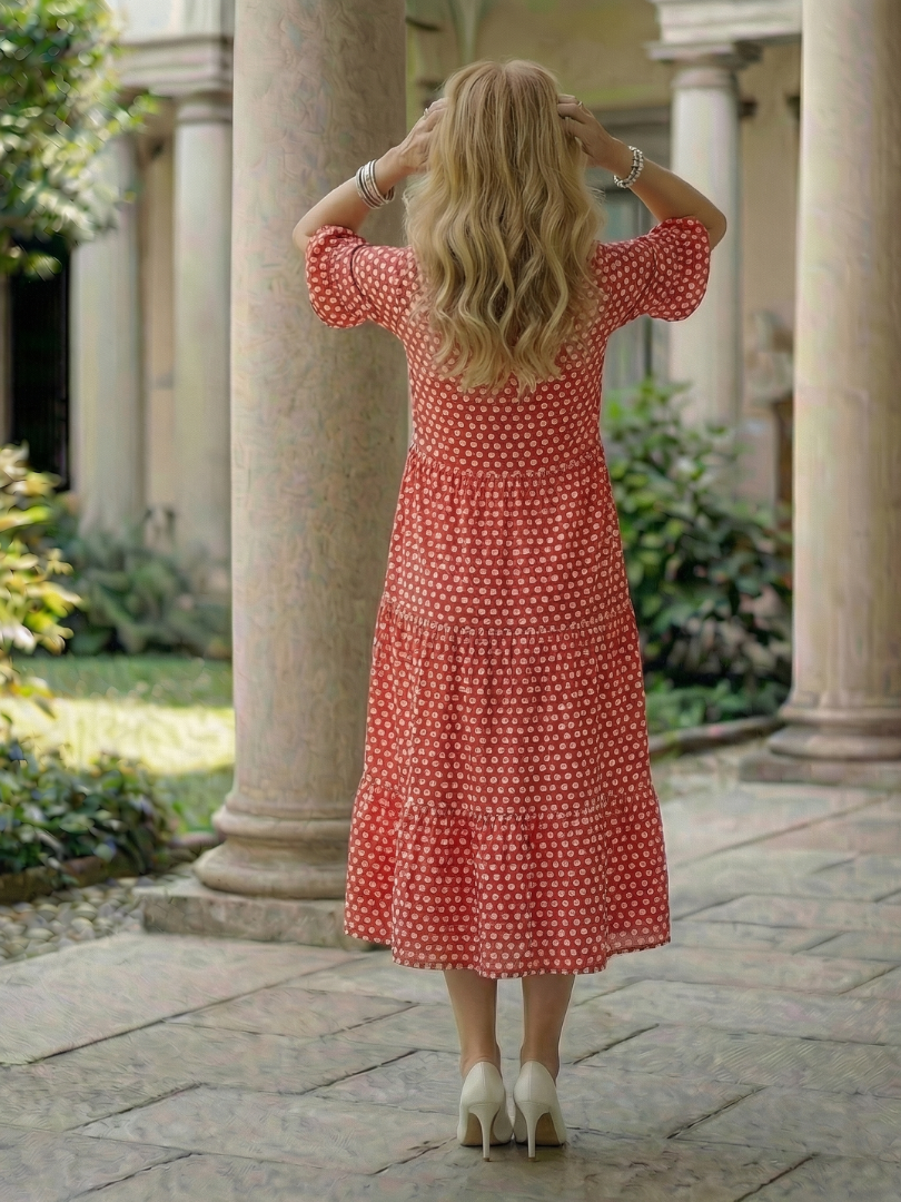 Sabine | Vestido midi de lunares