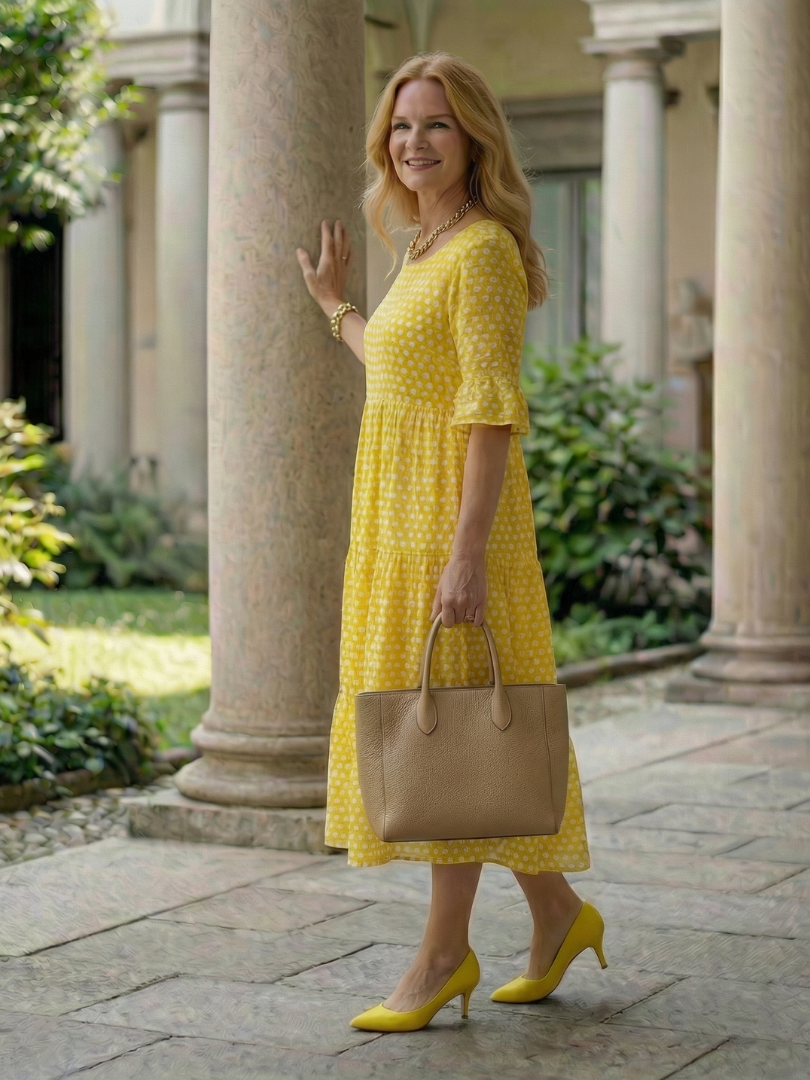 Sabine | Vestido midi de lunares
