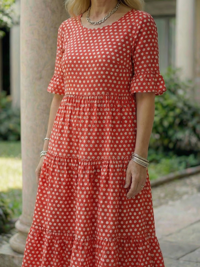 Sabine | Vestido midi de lunares