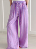 Pantalón de Muselina, Lavanda a Rayas