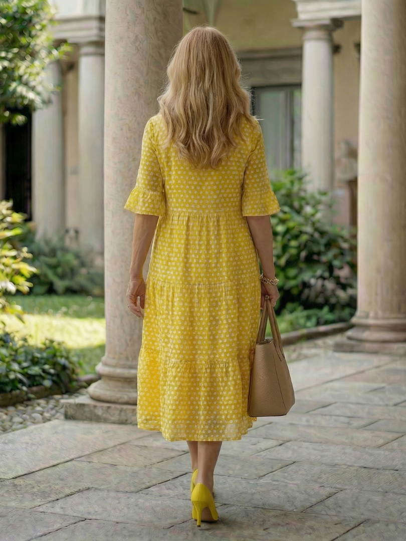 Sabine | Vestido midi de lunares