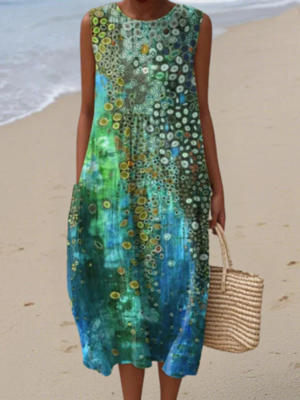 Zaira, Vestido de verano ligero y sin mangas de Zelira