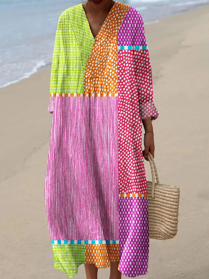 Bianca, Vestido de verano ligero de manga larga de Zelira