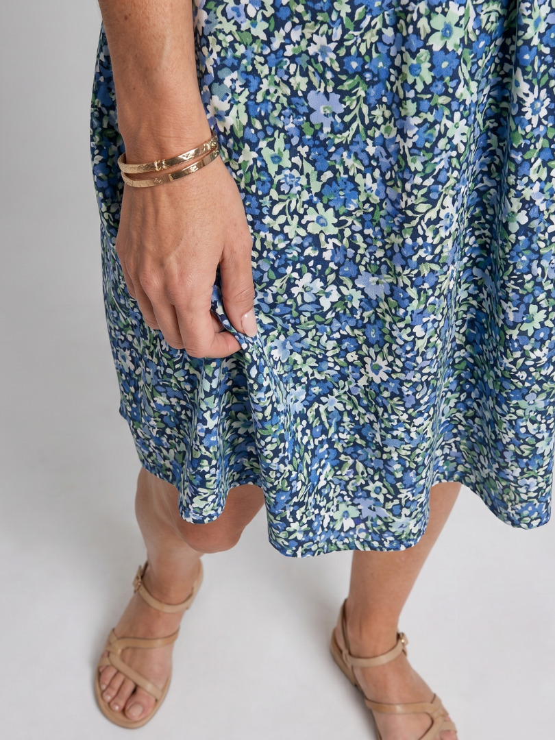 Bianca | Vestido con estampado tropical