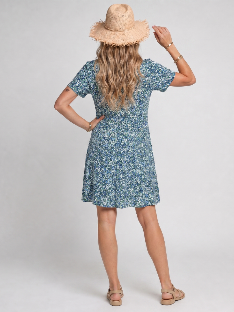 Bianca | Vestido con estampado tropical
