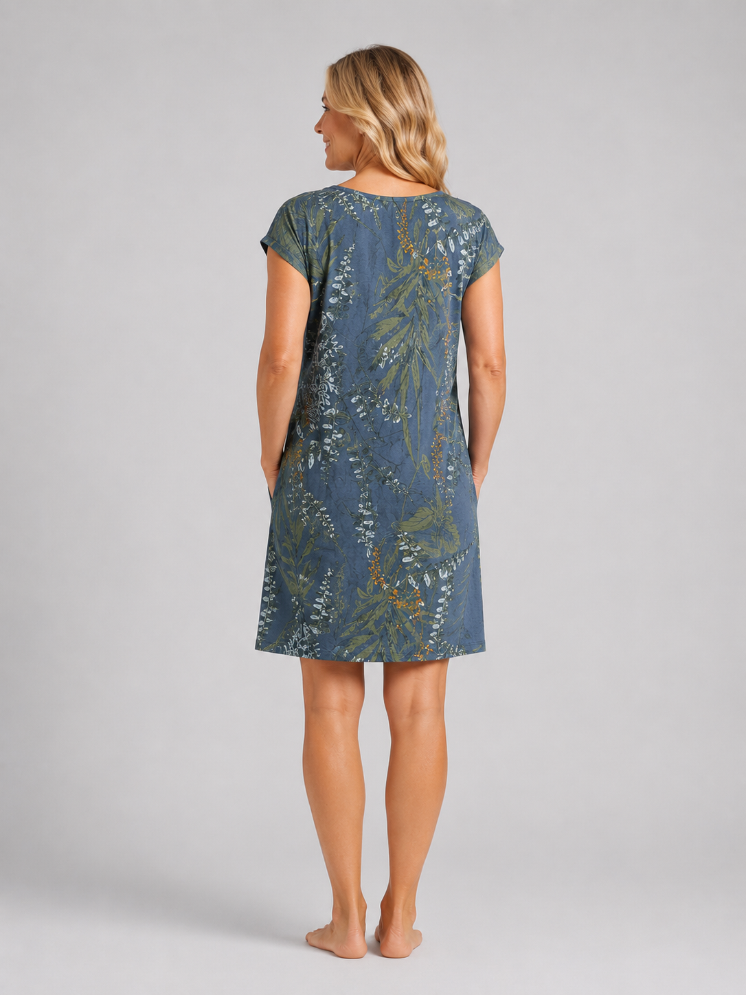Carolin | Vestido de cuello redondo con estampado floral