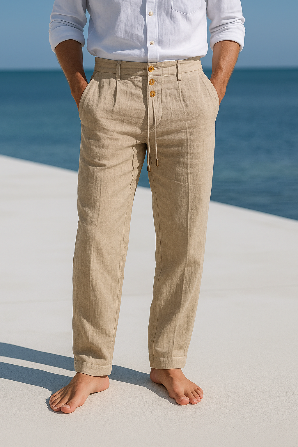 ELSERA | PANTALÓN DE VERANO LIGERO DE LINO