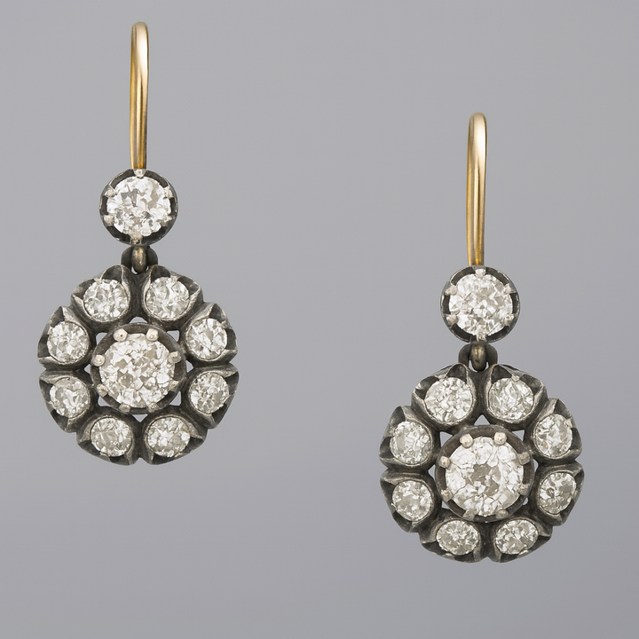 Pendientes vintage con piedras preciosas - Zelira