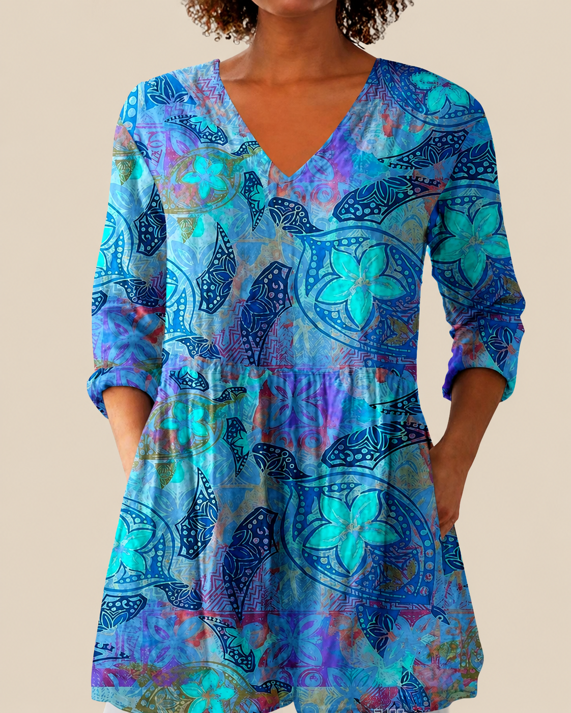 Riley | Blusa larga con estampado llamativo