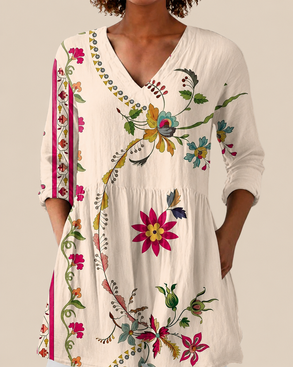 Aria | Blusa larga con estampado llamativo