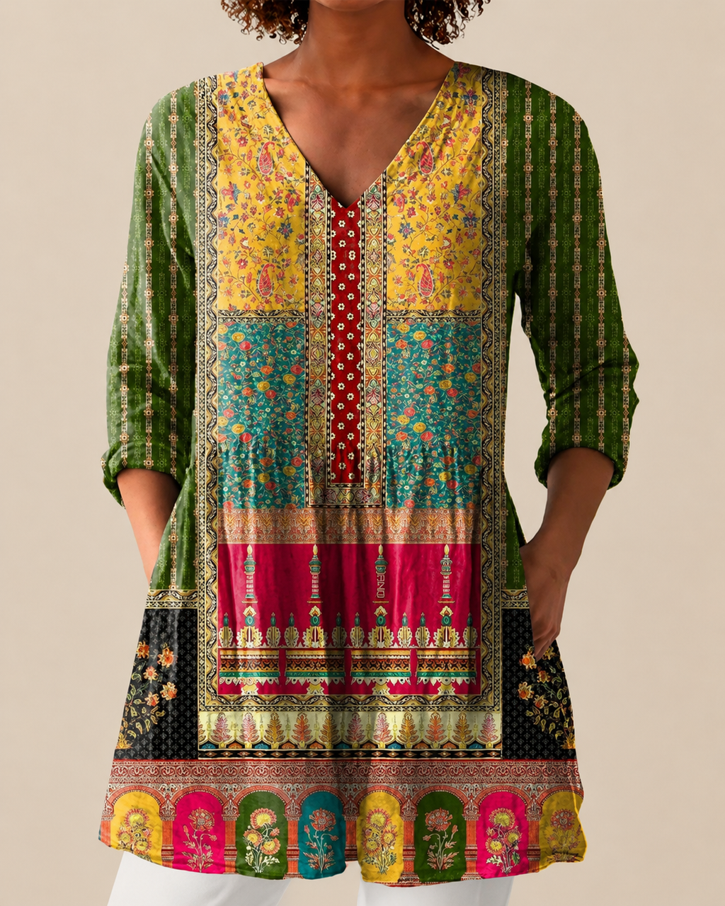 Nyla | Blusa larga con estampado llamativo