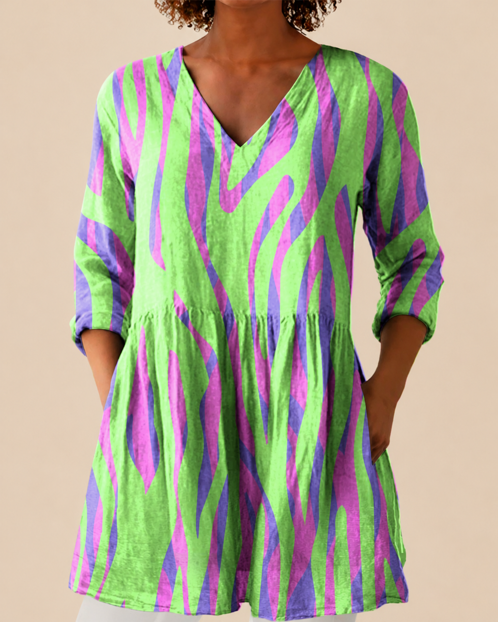 Mira | Blusa larga con estampado llamativo