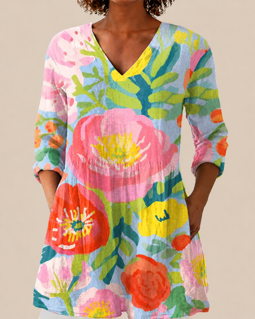 Ayra | Blusa larga con estampado llamativo