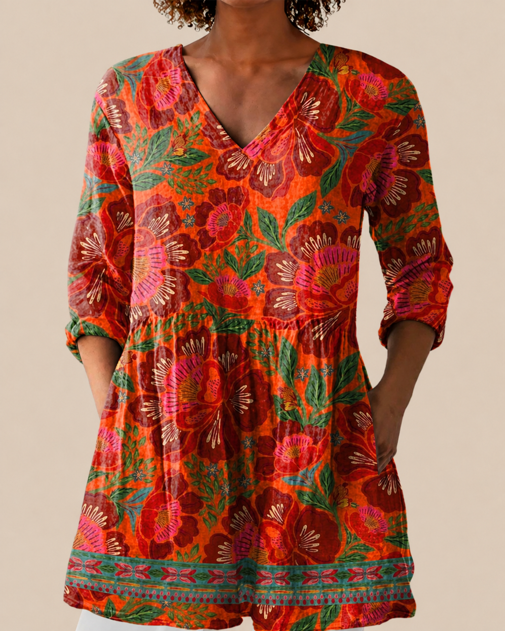 Kaia | Blusa larga con estampado llamativo
