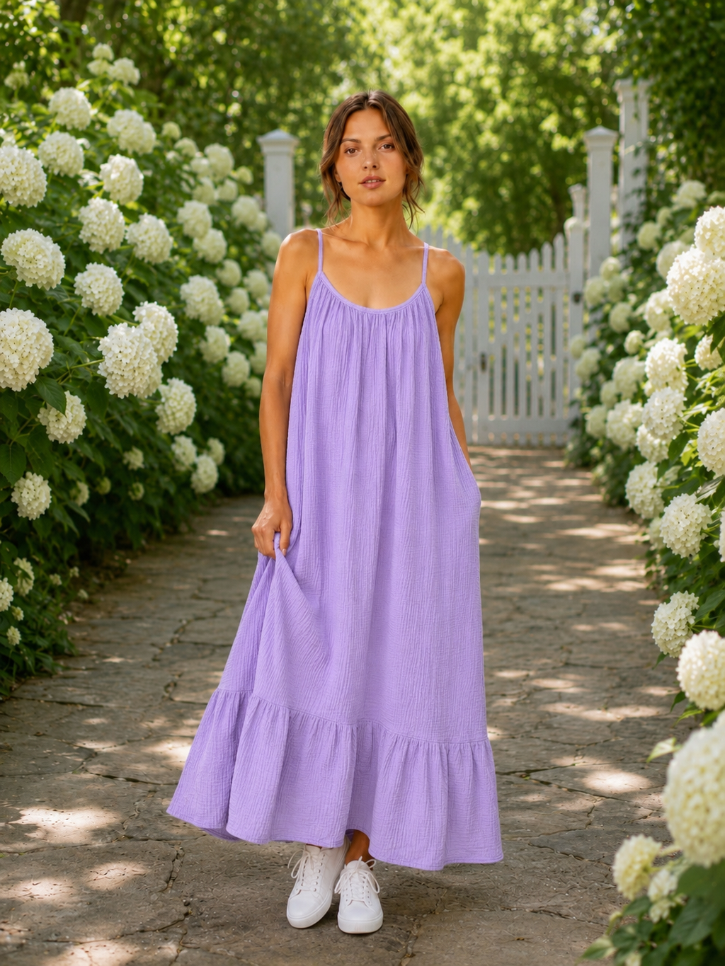 Vestido de Verano de Muselina, 4 colores