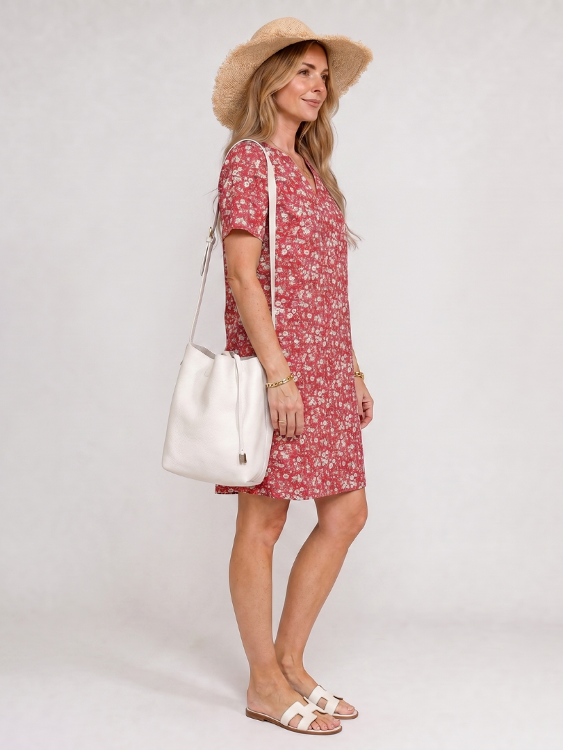 Friederike | Vestido con escote de pico y estampado
