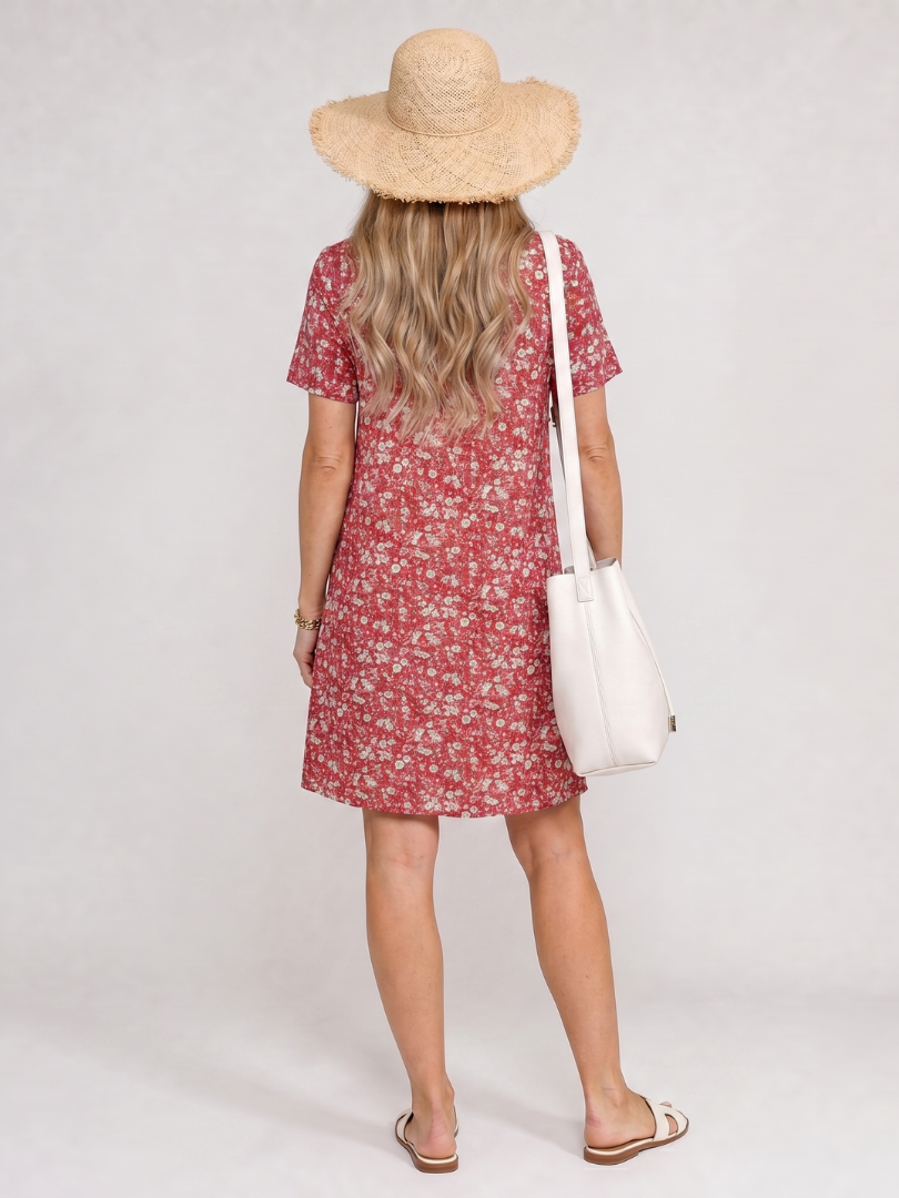 Friederike | Vestido con escote de pico y estampado
