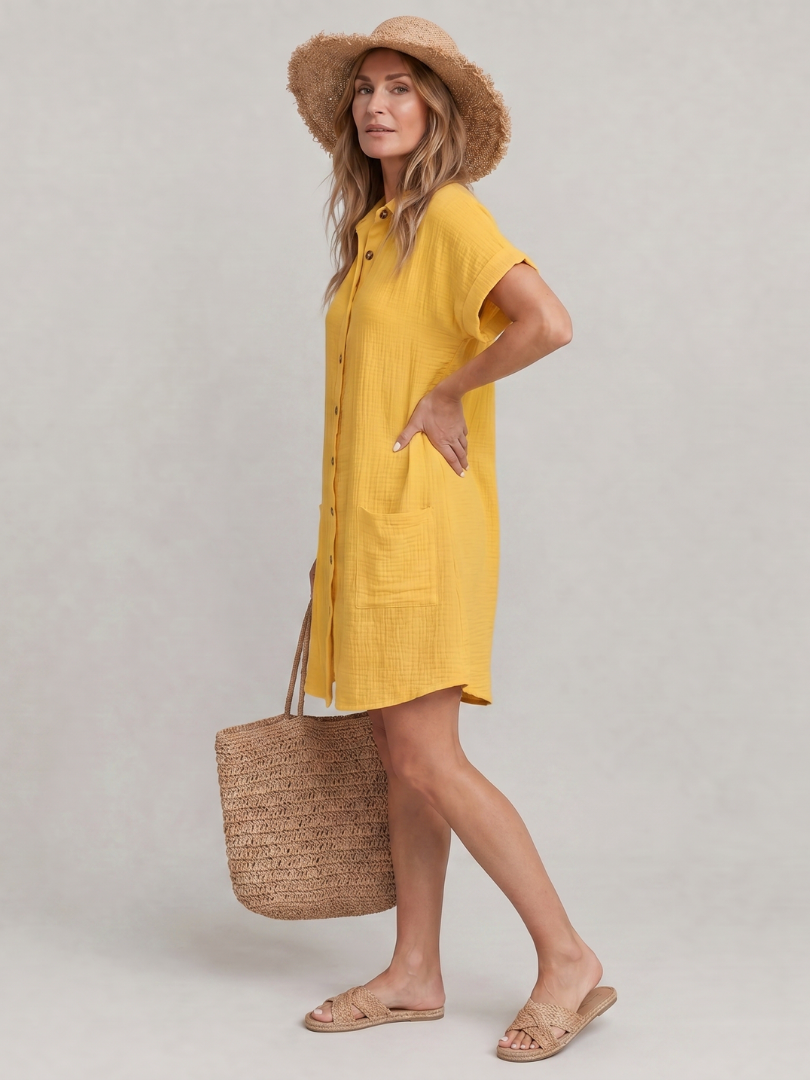 Mathilda | Vestido camisero con botonadura
