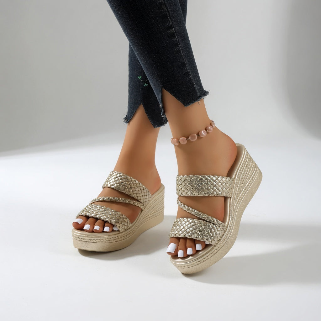 Sandalias para Mujer – Diseño Trenzado y Estilo Veraniego Cómodo