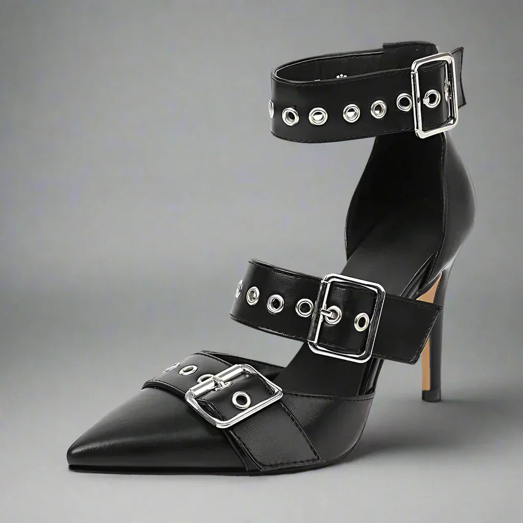 Konstanze | Stilettos de punta fina con tira de hebilla