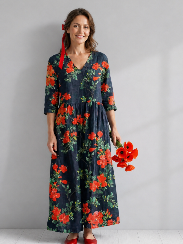 Hildegard | Vestido midi floral