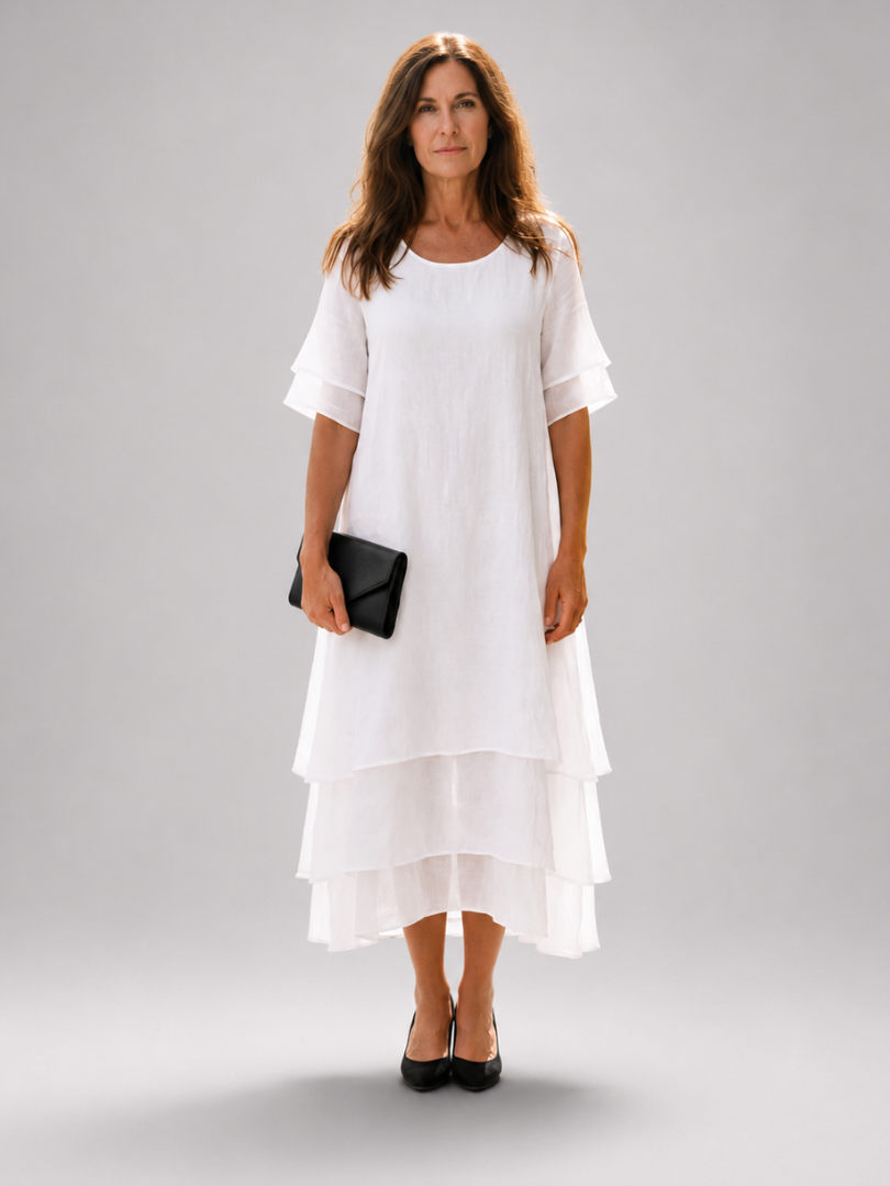 Belén | Vestido midi escalonado