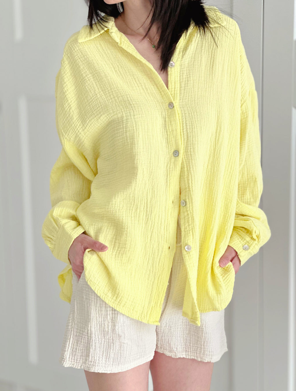 Blusa de muselina, regular, 34 colores