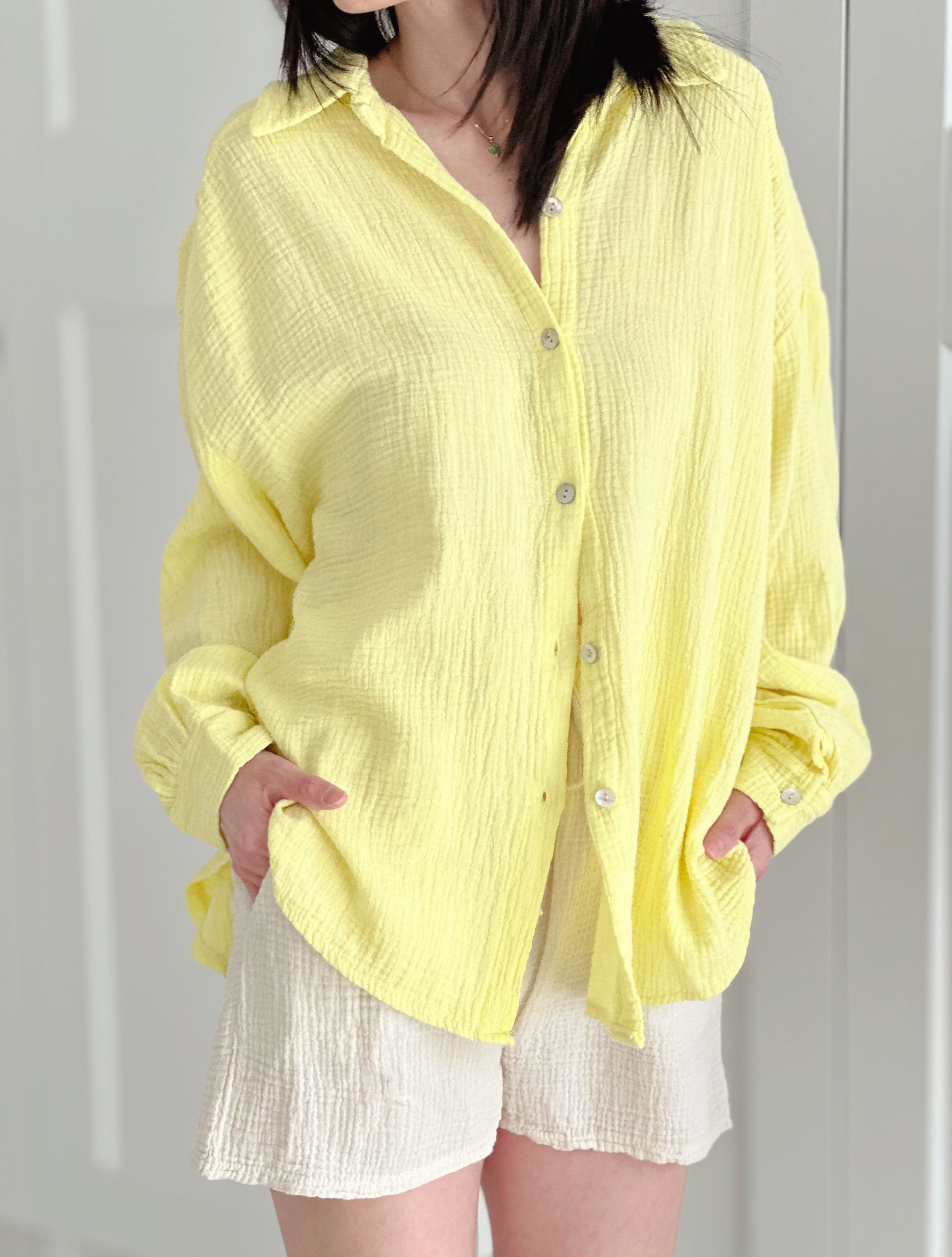 Blusa de muselina, regular, 34 colores