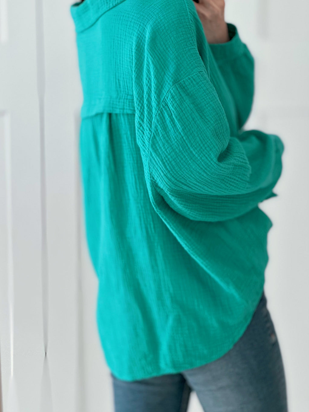 Blusa de muselina, regular, 34 colores