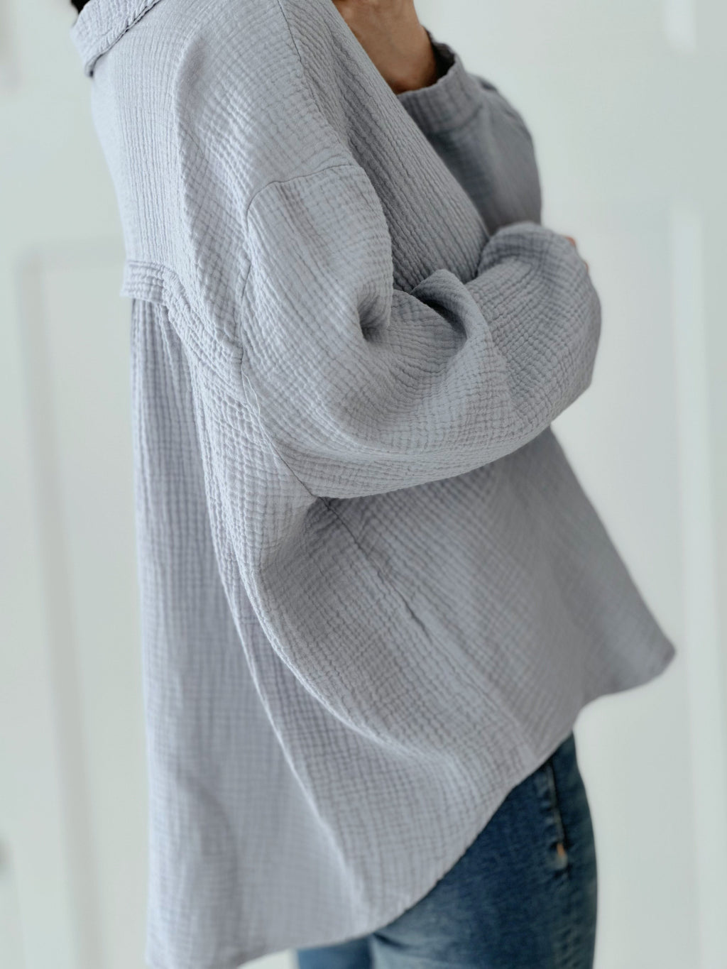 Blusa de muselina, regular, 34 colores