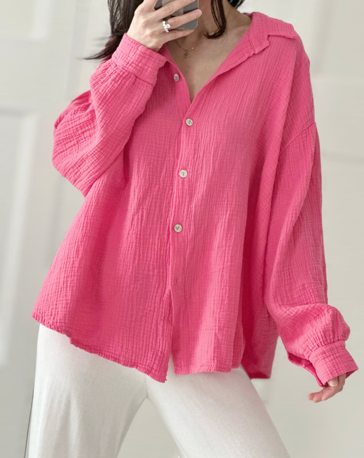 Blusa de muselina, regular, 34 colores