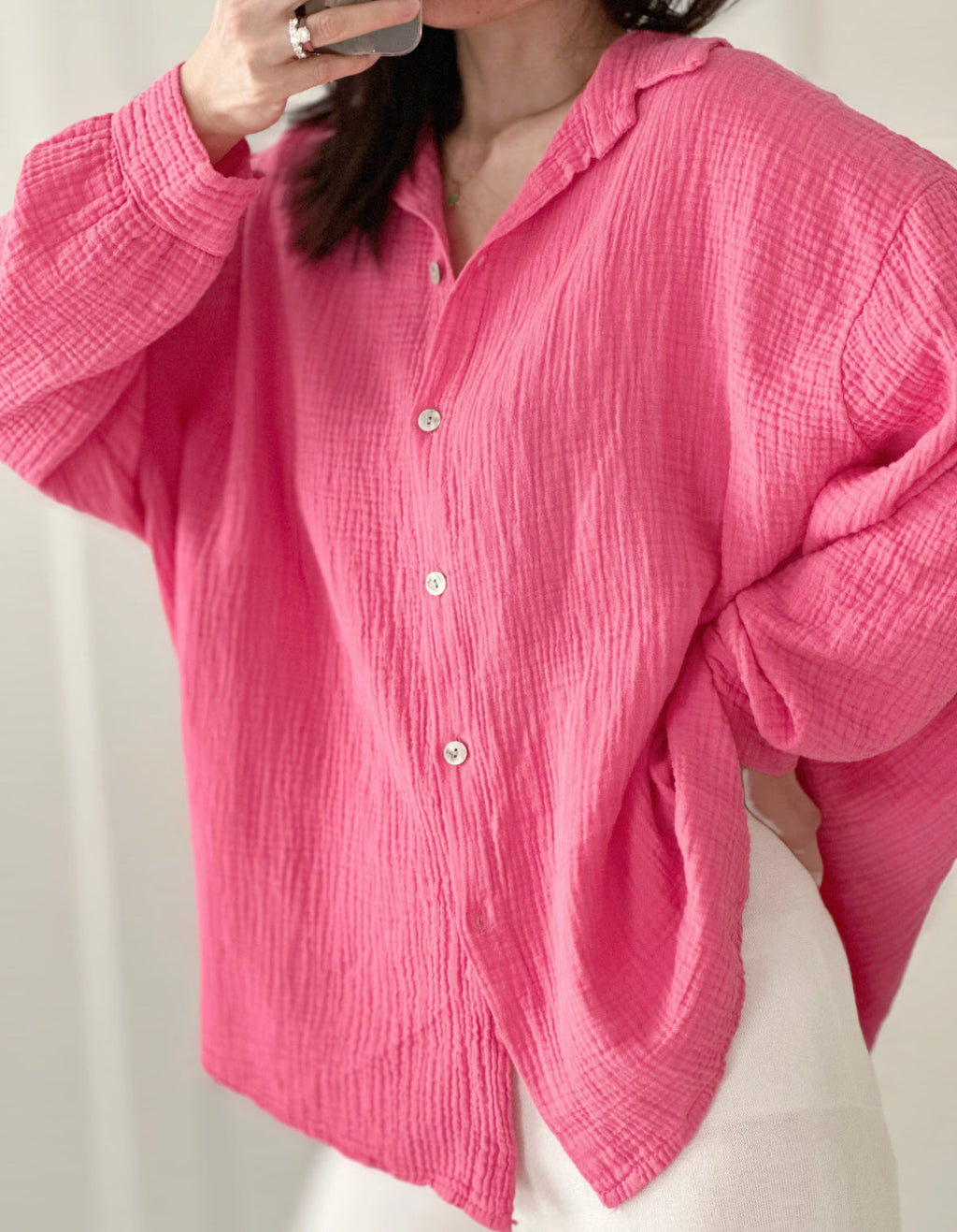 Blusa de muselina, regular, 34 colores