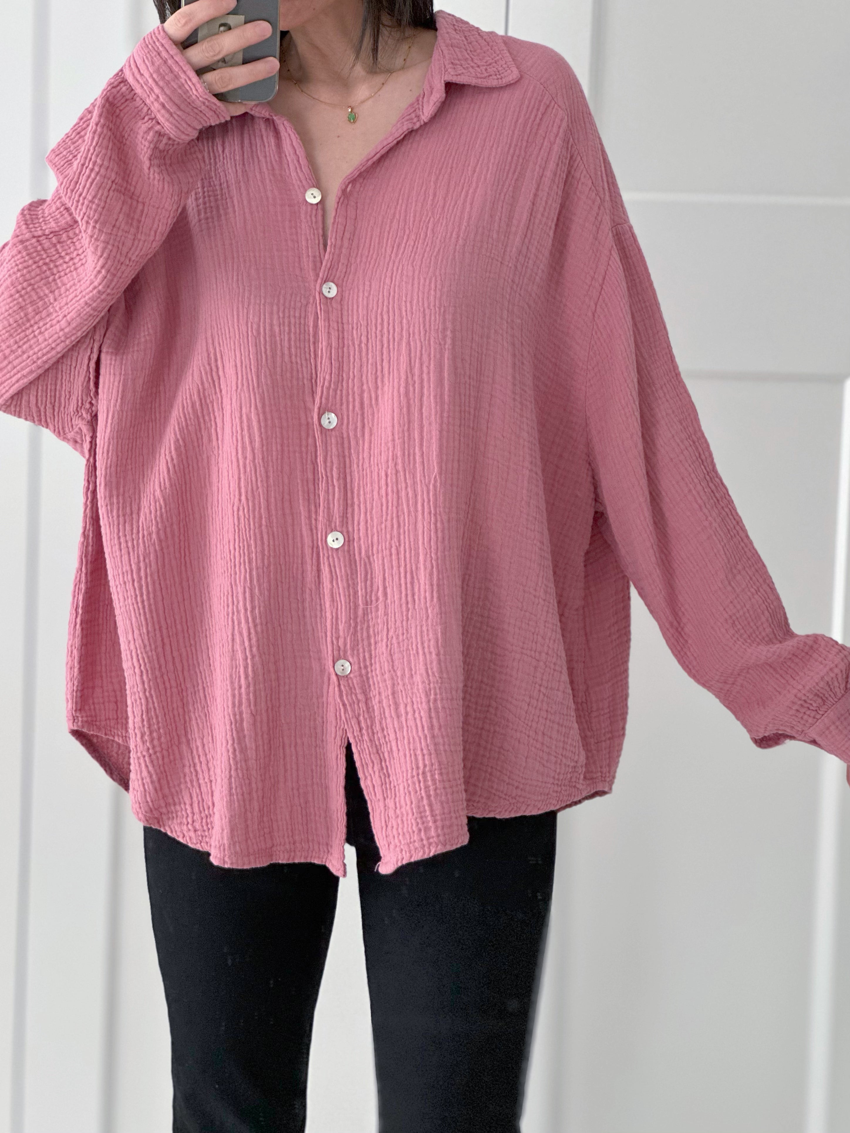 Blusa de muselina, regular, 34 colores