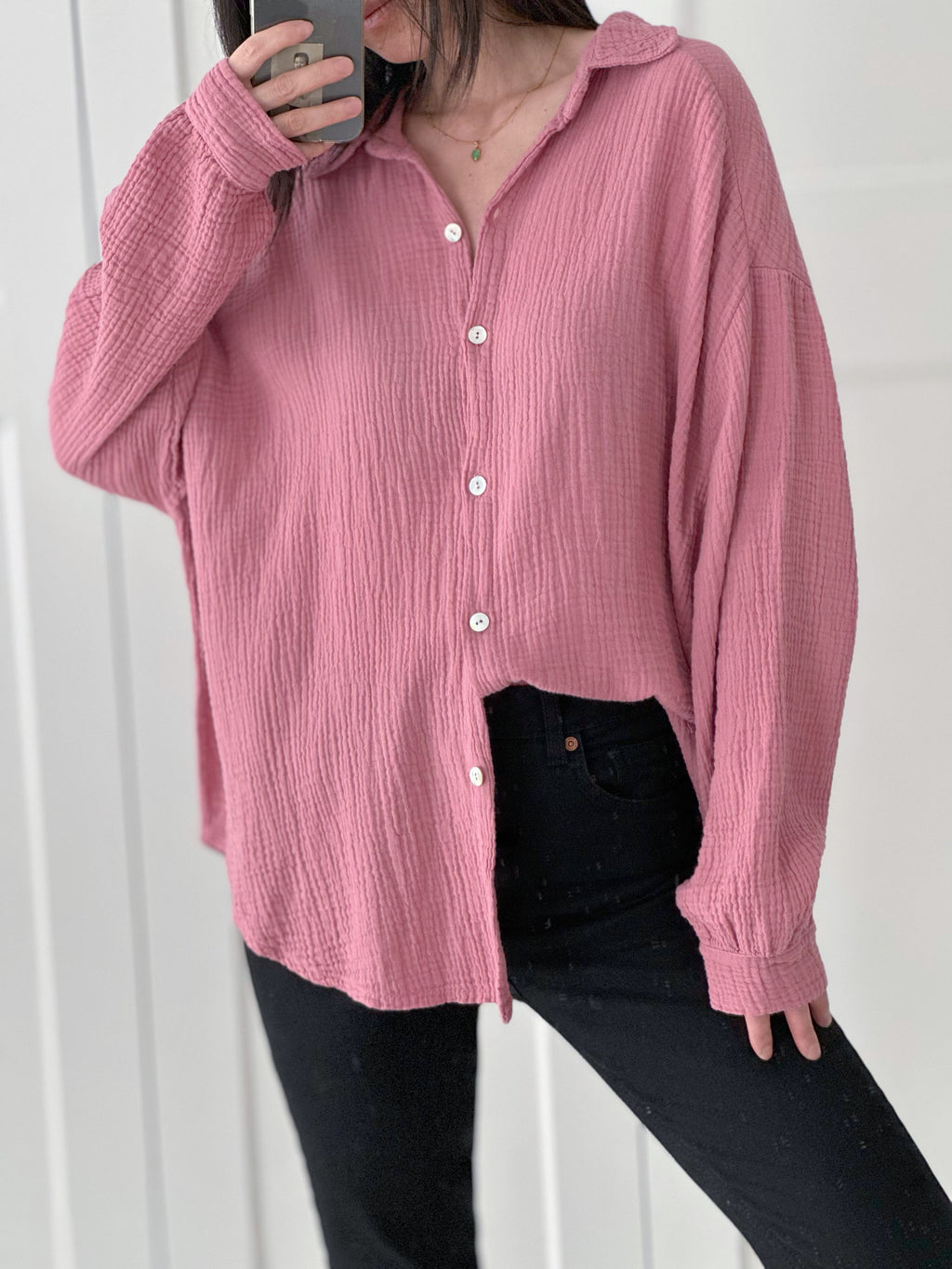 Blusa de muselina, regular, 34 colores