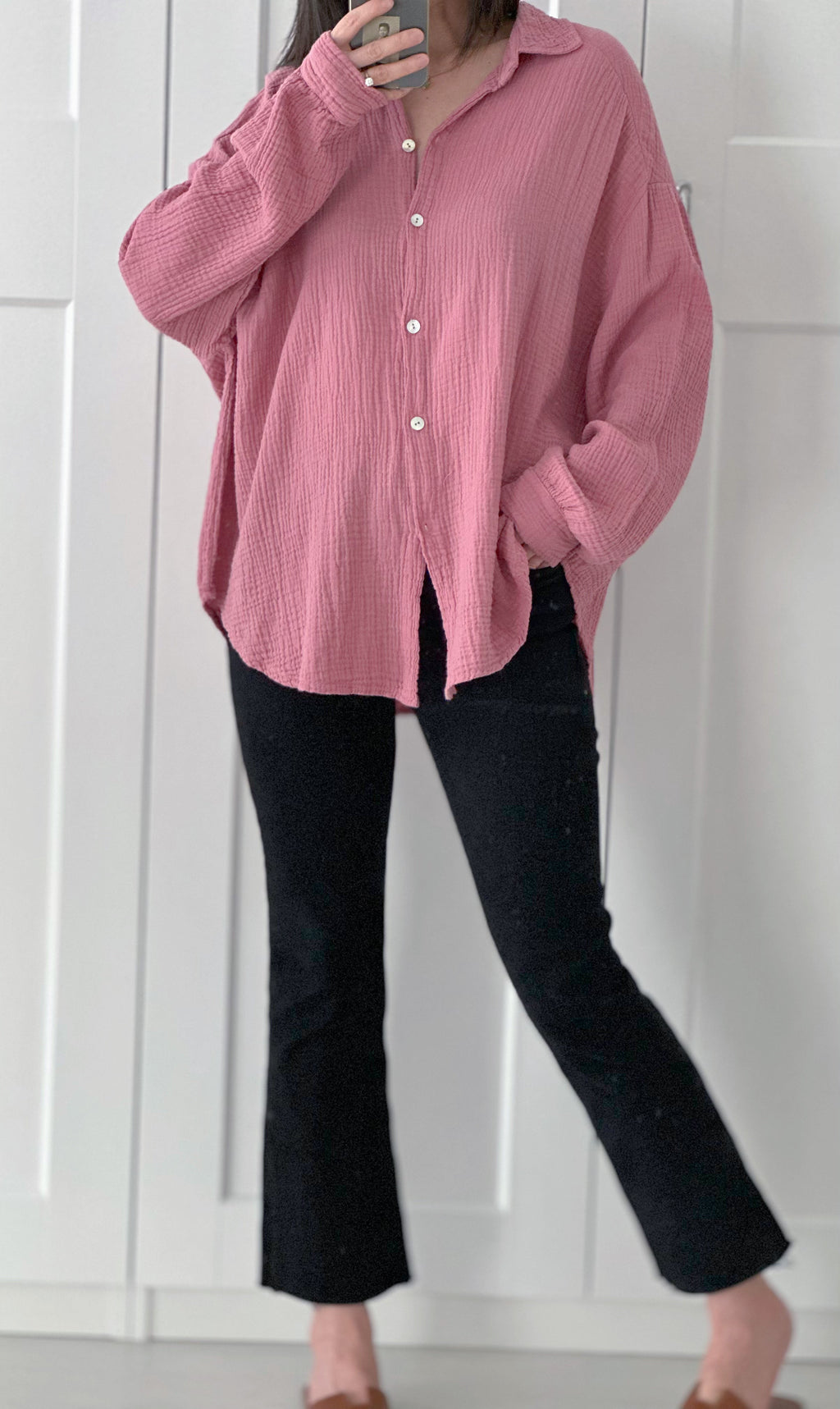 Blusa de muselina, regular, 34 colores