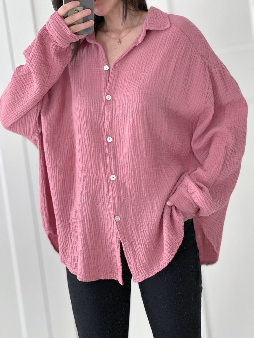 Blusa de muselina, regular, 34 colores