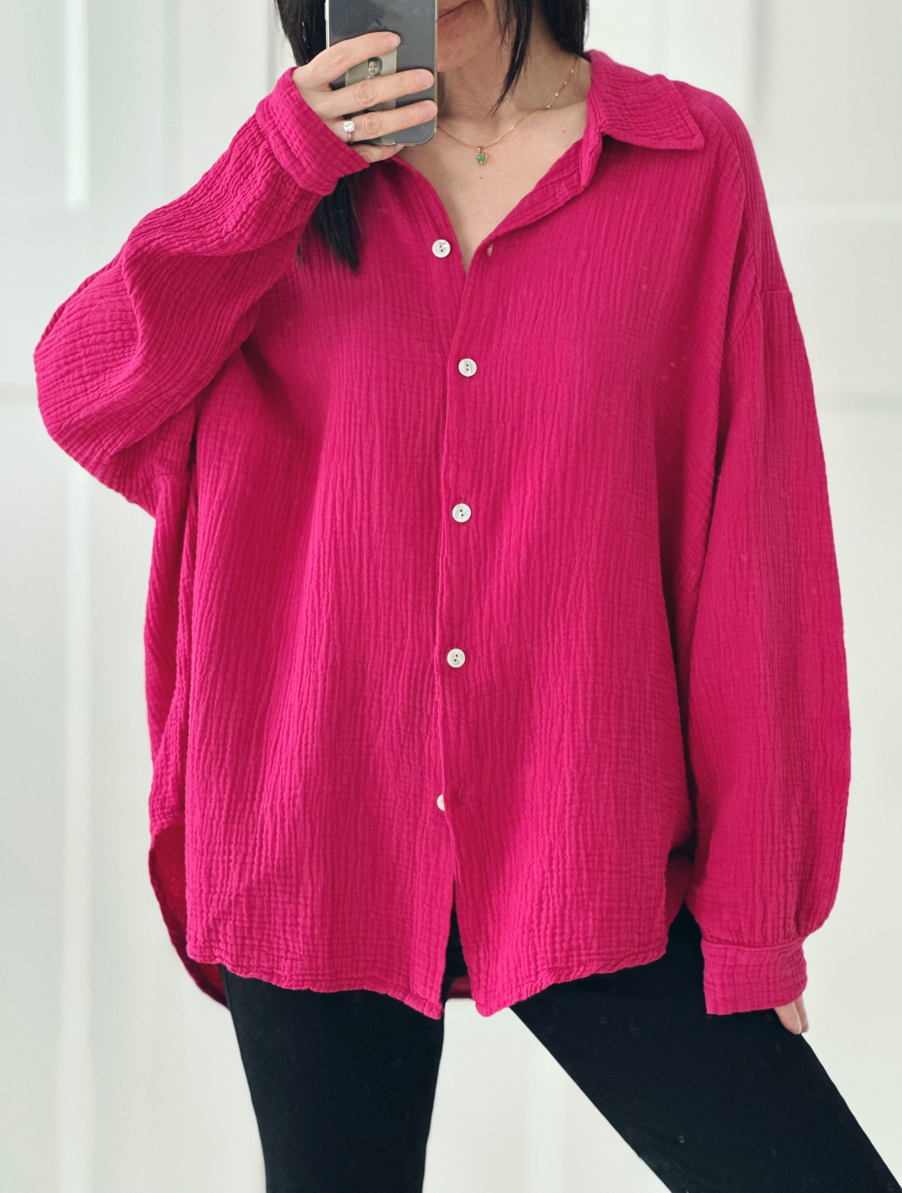 Blusa de muselina, regular, 34 colores