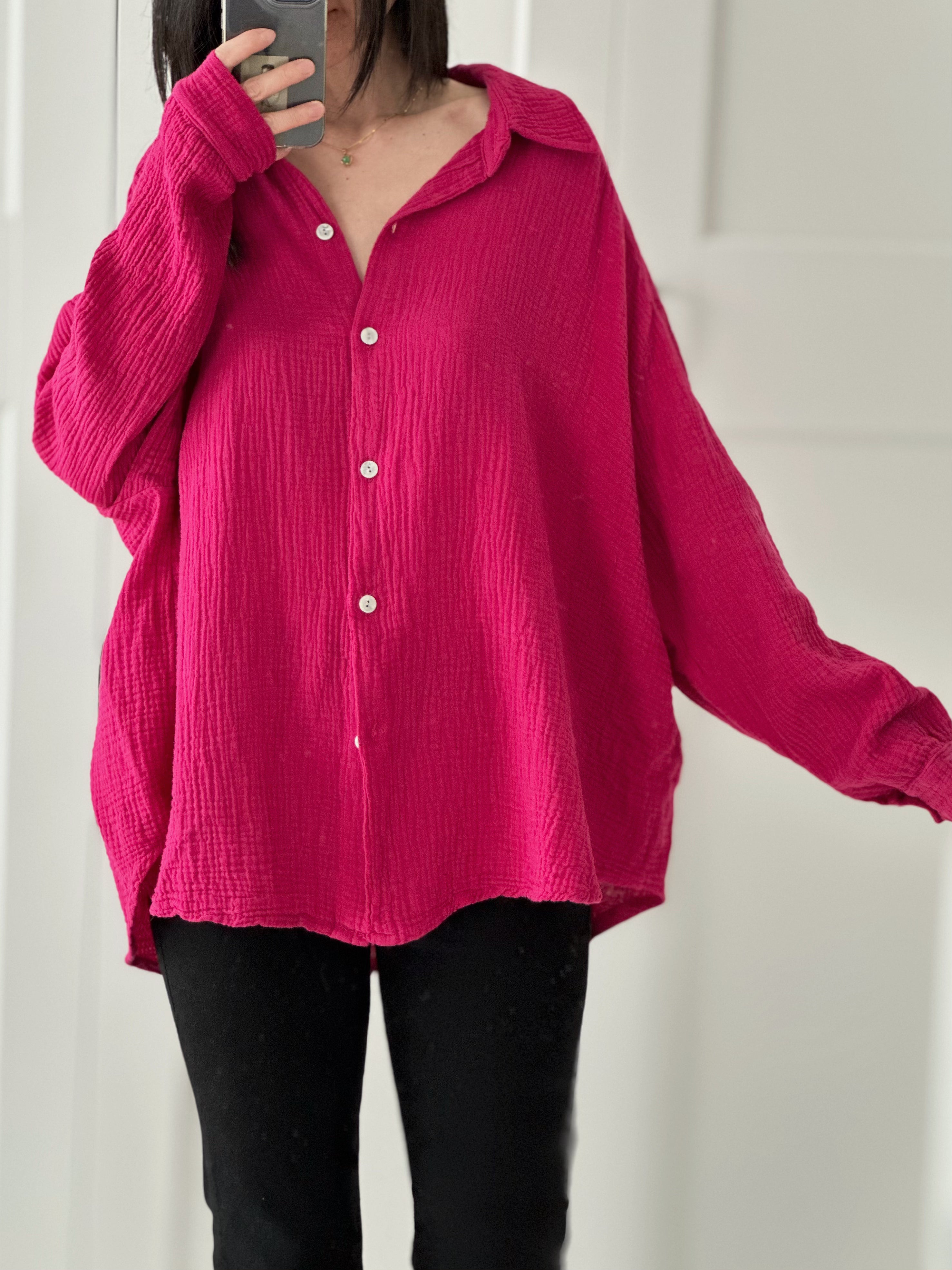 Blusa de muselina, regular, 34 colores