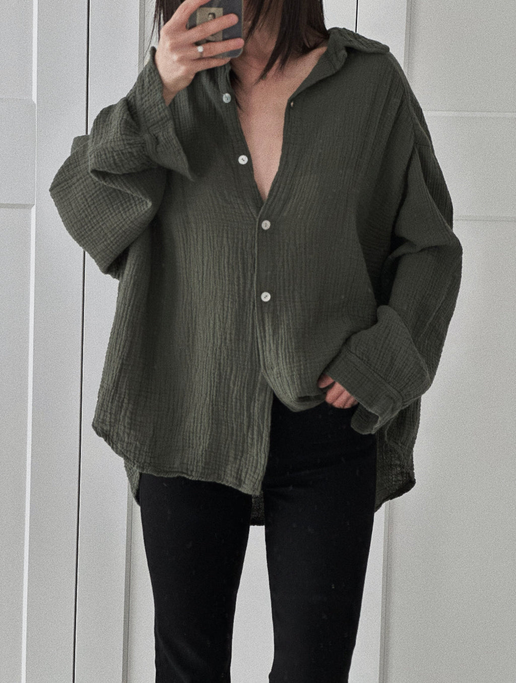 Blusa de muselina, regular, 34 colores