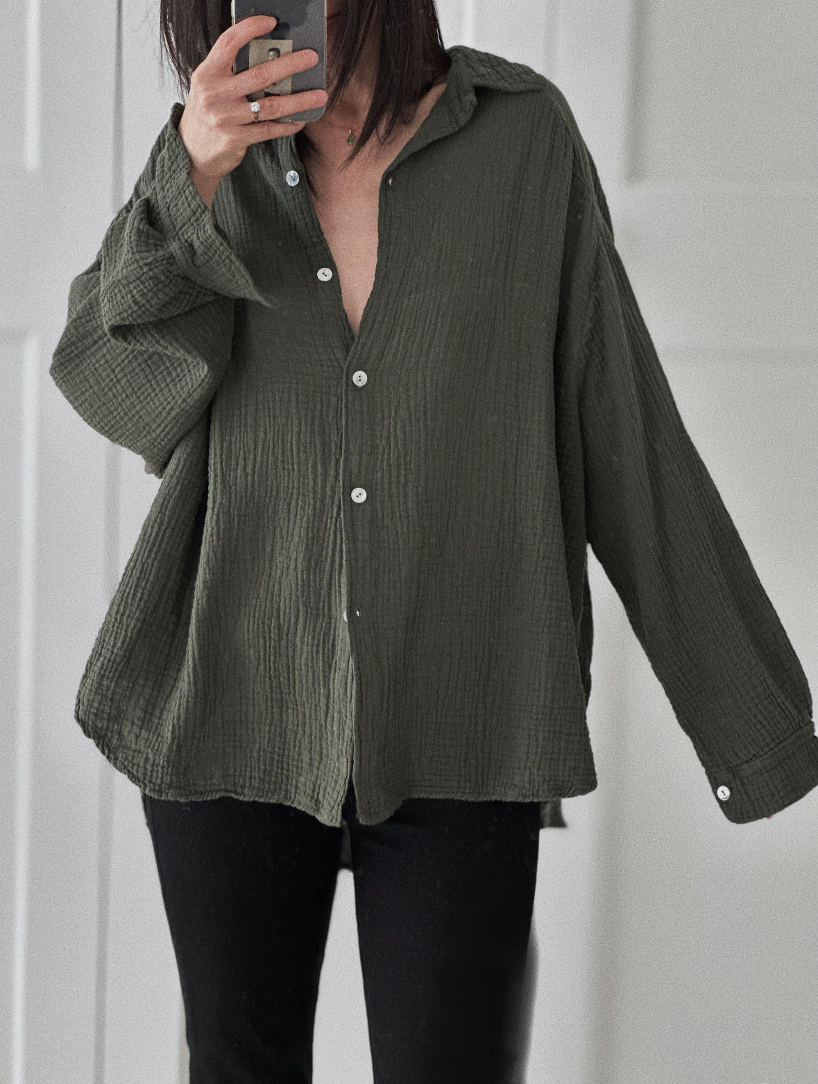 Blusa de muselina, regular, 34 colores
