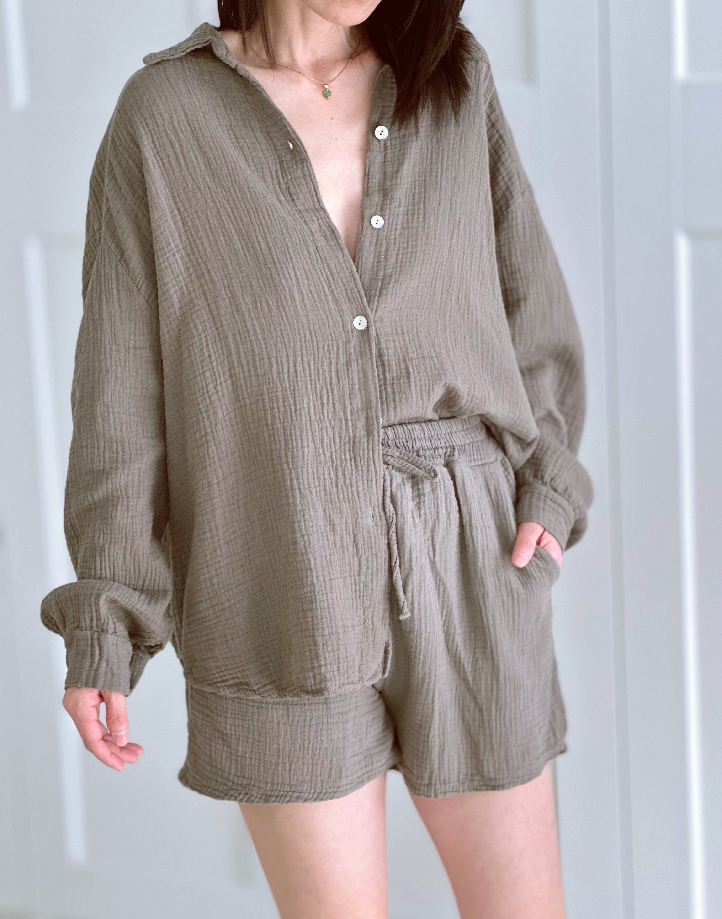 Blusa de muselina, regular, 34 colores