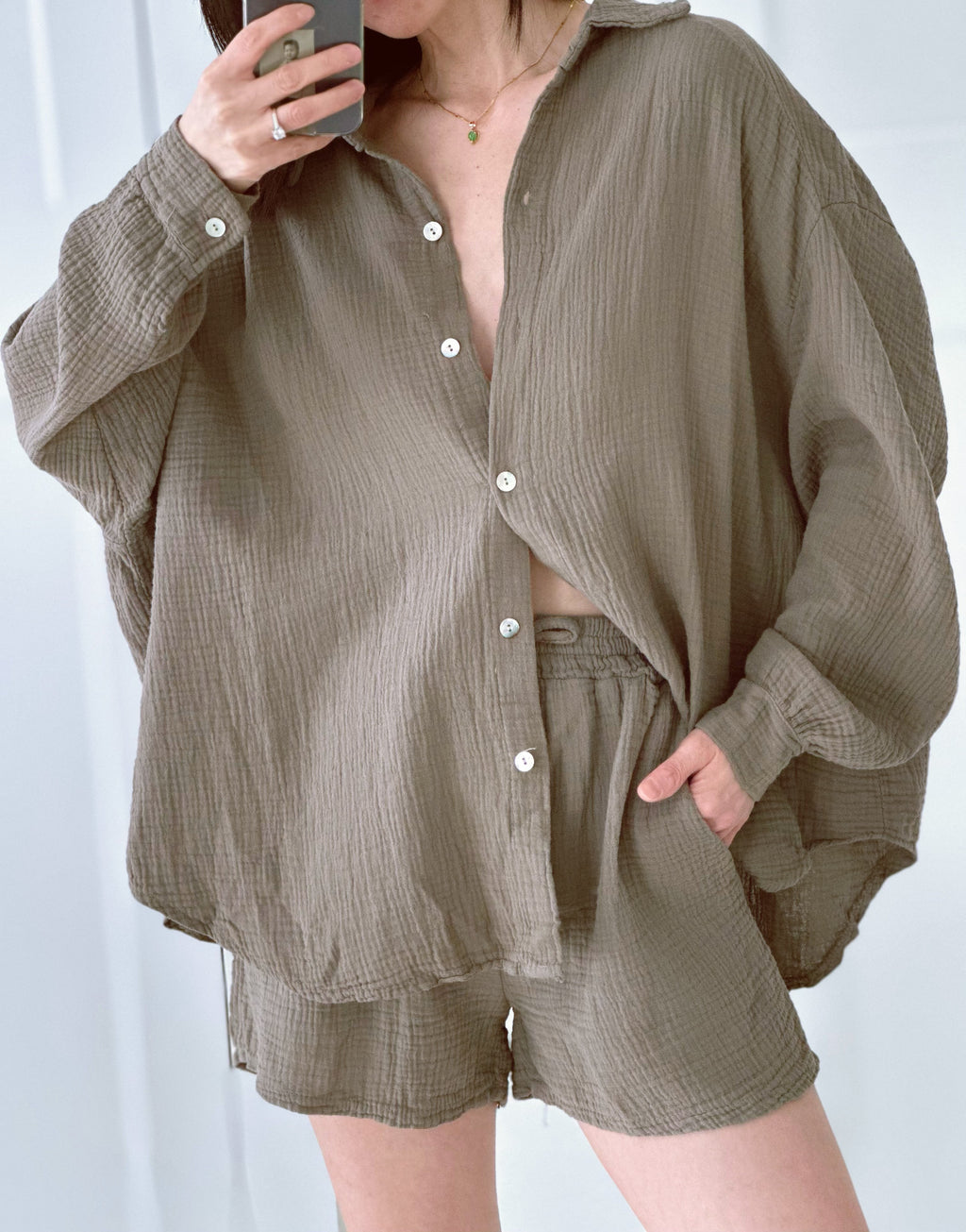 Blusa de muselina, regular, 34 colores