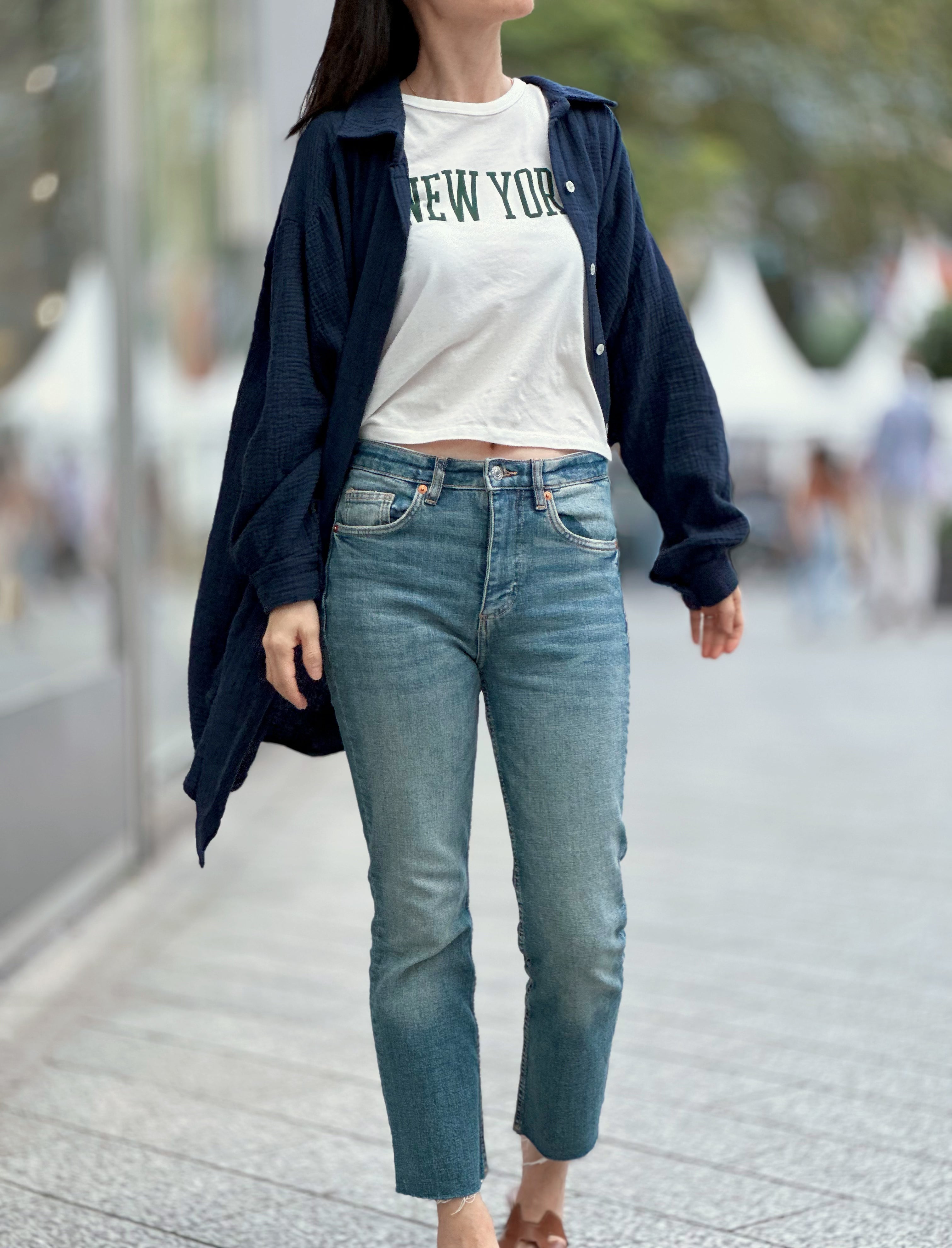 Blusa de muselina, oversize larga, 32 colores