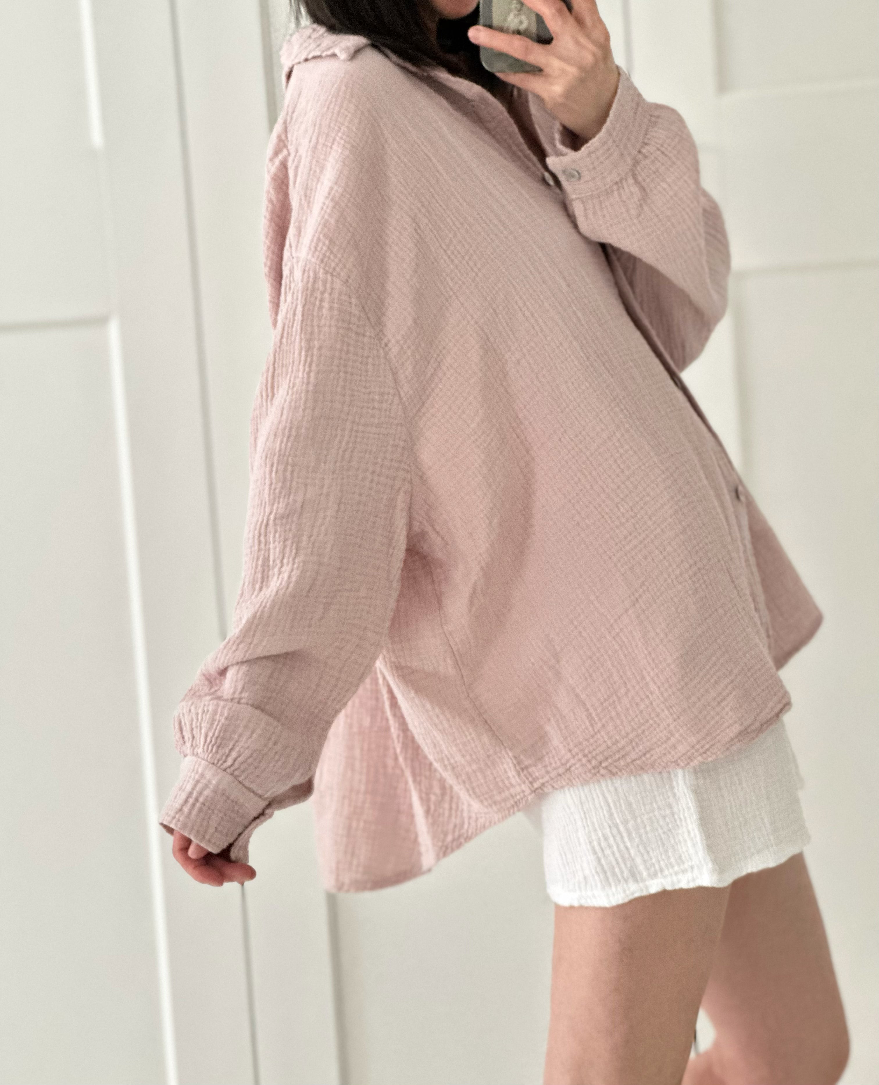 Blusa de muselina, regular, 34 colores