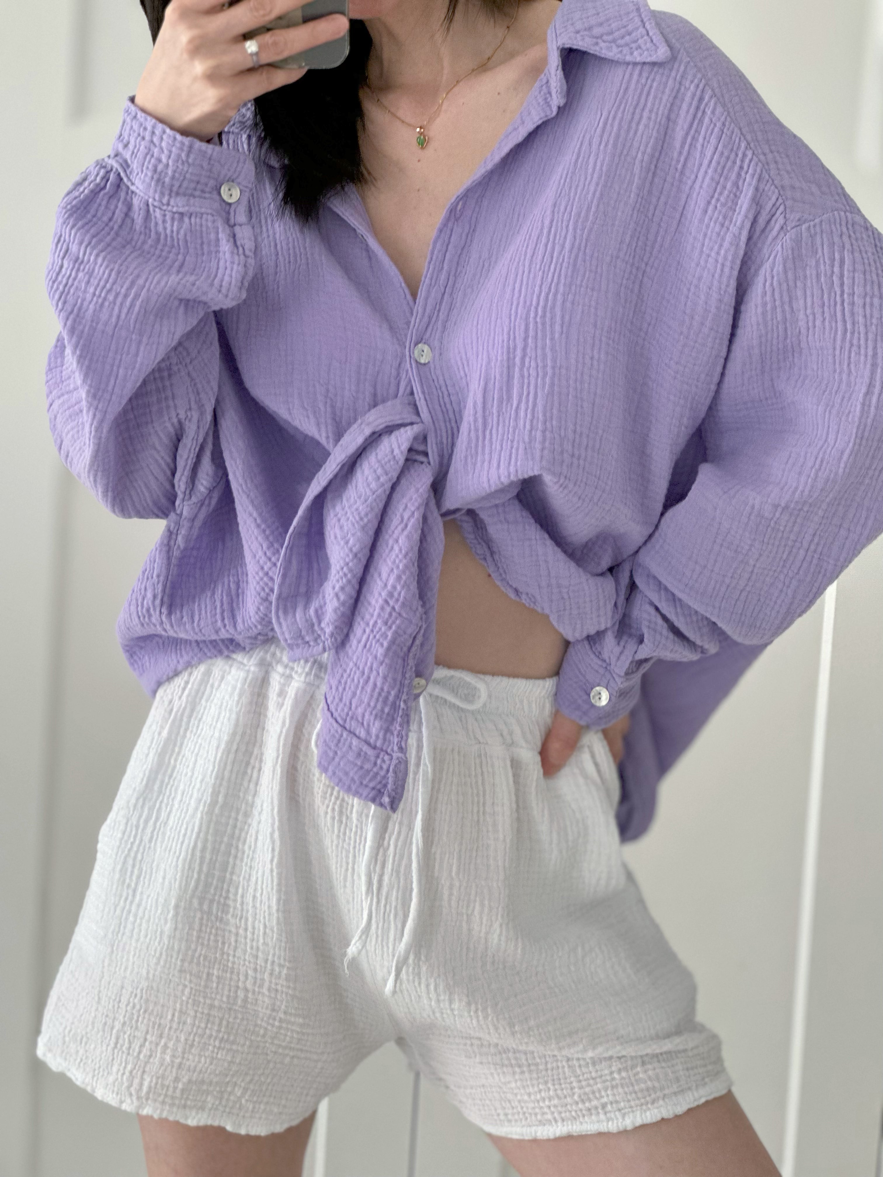 Blusa de muselina, regular, 34 colores